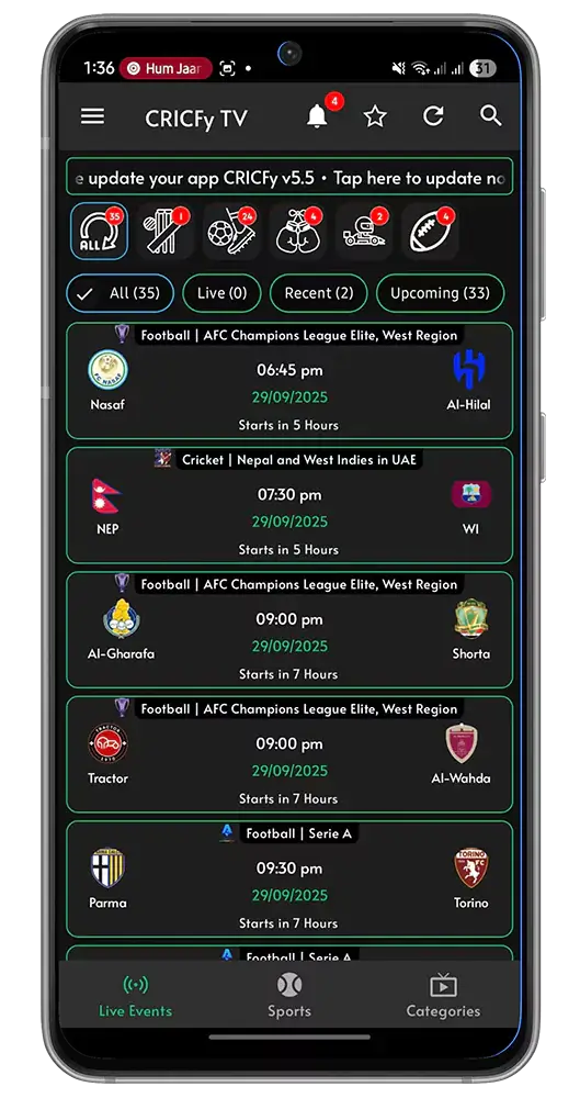 Cricfy TV App